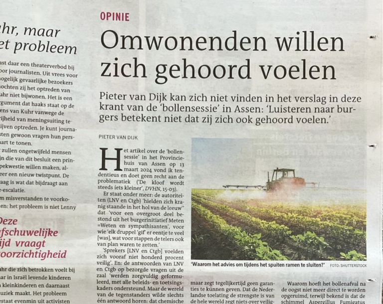 Omwonenden willen zich gehoord voelen